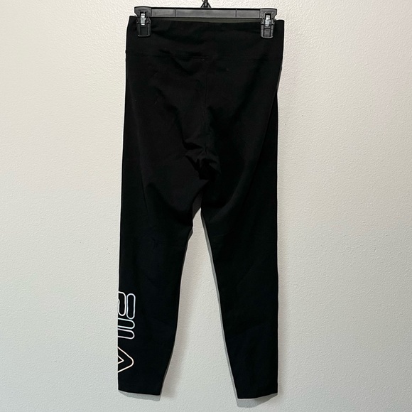 FILA- Black High Waisted Athletic Leggings Size M - Picture 2 of 4